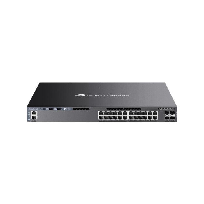 TP-Link Omada 24-PortGigabit Stackable L3 Managed PoE+ Switch with 4 10GE SFP+ Slots | SG6428XHP