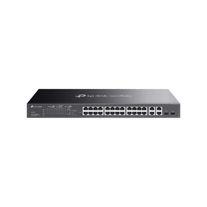 TP-Link Omada 24-Port 10/100 Mbps + 4-Port Gigabit Smart Switch with 24-Port PoE+ | SL2428P