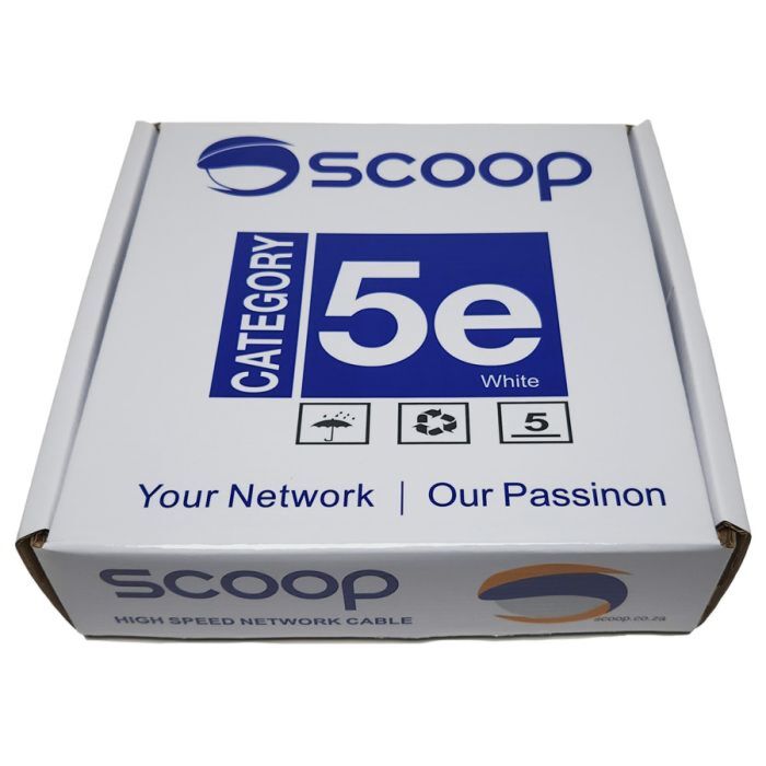100m Box Cat5e CCA White UTP Network Cable