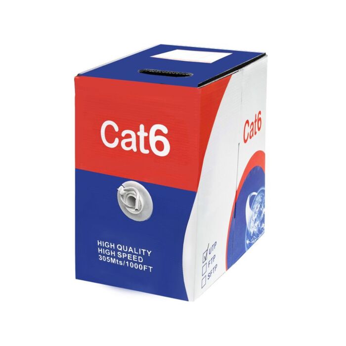 Unbranded 305m Box Cat6 CCA Grey UTP Network Cable | UTP-6305CU