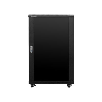 Linkbasic 18U Standing Server Cabinet, 600 mm Depth, 2 Fans, 2 Shelves, Flat-Packed