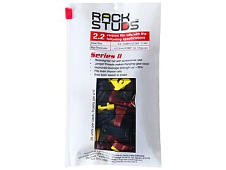 Rackstuds Rack Mount Fasteners - 2.2 mm, 20-Pack Red