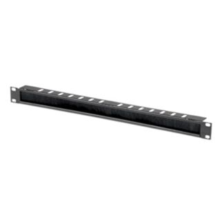 1U Rack-Mount Brush Panel - 50mm Lip Design