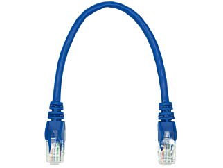 CAT5e 0.22m Patch Leads Pack of 10 | UTP Cable | Blue