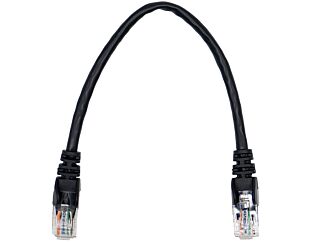 CAT5e 0.22m Patch Leads Pack of 10 | UTP Cable | Black