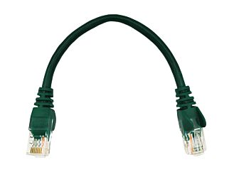 CAT5e 0.22m Patch Leads Pack of 10 | UTP Cable | Green