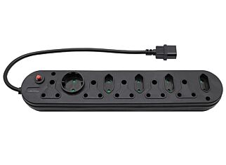 10-Way Multi Plug 5x16A 5x5A 0.5m IEC Cord - UPS/Inverter Compatible - Black