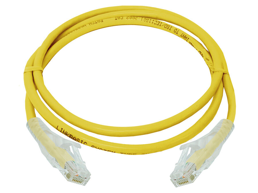CAT6 1 Meter UTP Patchleads / Flyleads Yellow - (10 Per Pack) | FLY-6-1Y