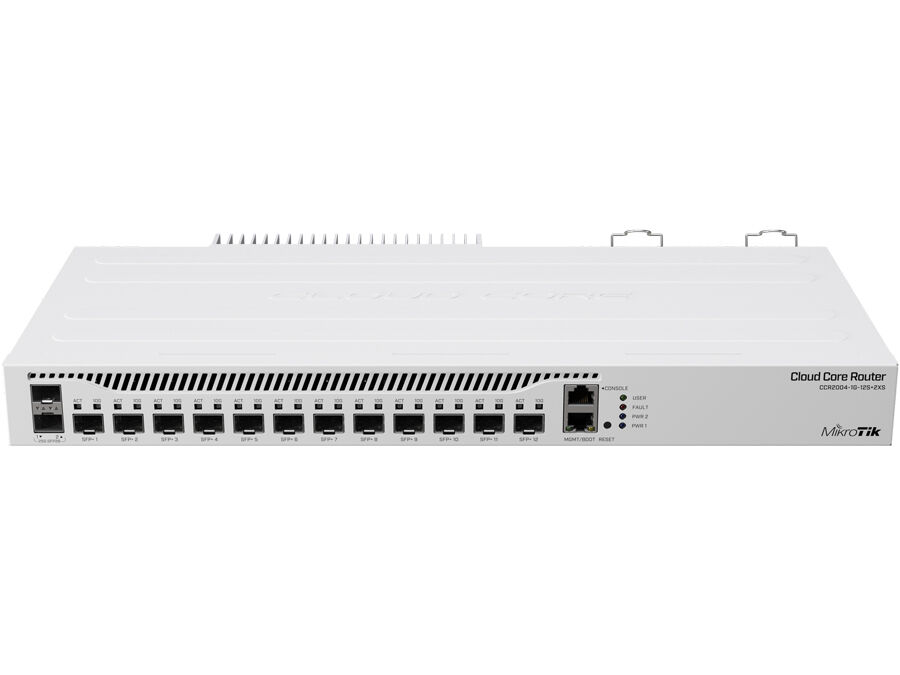 MikroTik Cloud Core 12 Port SFP+ 2 SFP28 4 Core Router | RB-CCR2004SP