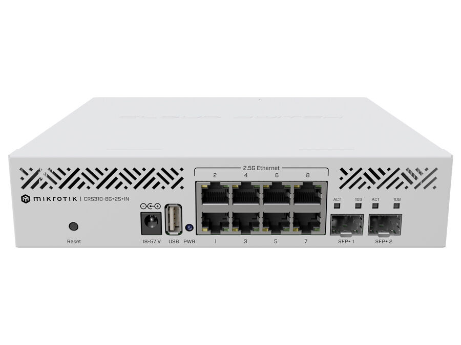 MikroTik Cloud Router Switch 8 Port 2.5Gbps Ethernet 2SFP+ | RB-CRS310