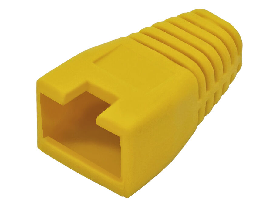 RJ45 Connector Boots - Yellow  - (50 Per Pack) | RJ45B-Y
