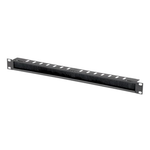 1U Rack-Mount Brush Panel – 50mm Lip Design