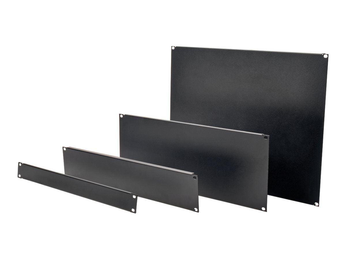 1U 19-Inch Rack Mount Blank Panel – Black Steel (Model PAN100.1U)