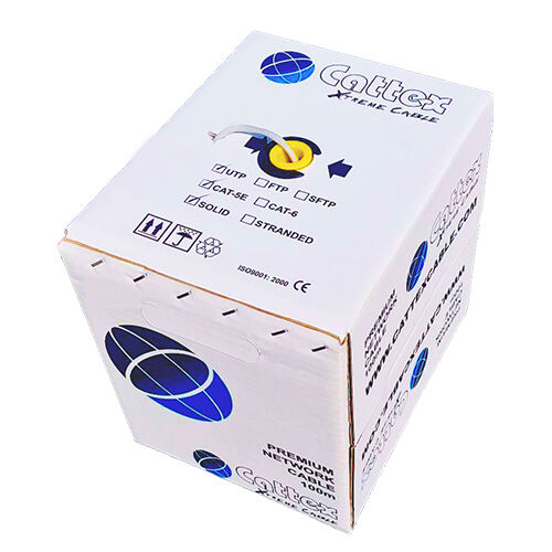 Cattex CAT5e Network Cable - 100M - Grey - Premium Range | CAT5E100S-P