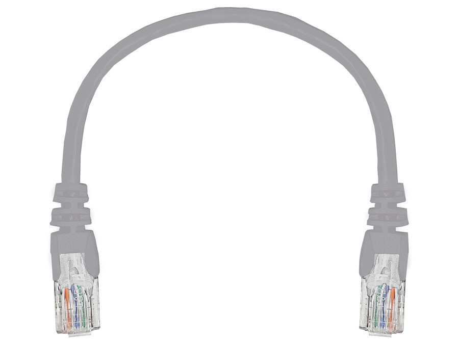 22cm UTP Cat5e Flylead Grey - (10 Per Pack) | FLY-0.2
