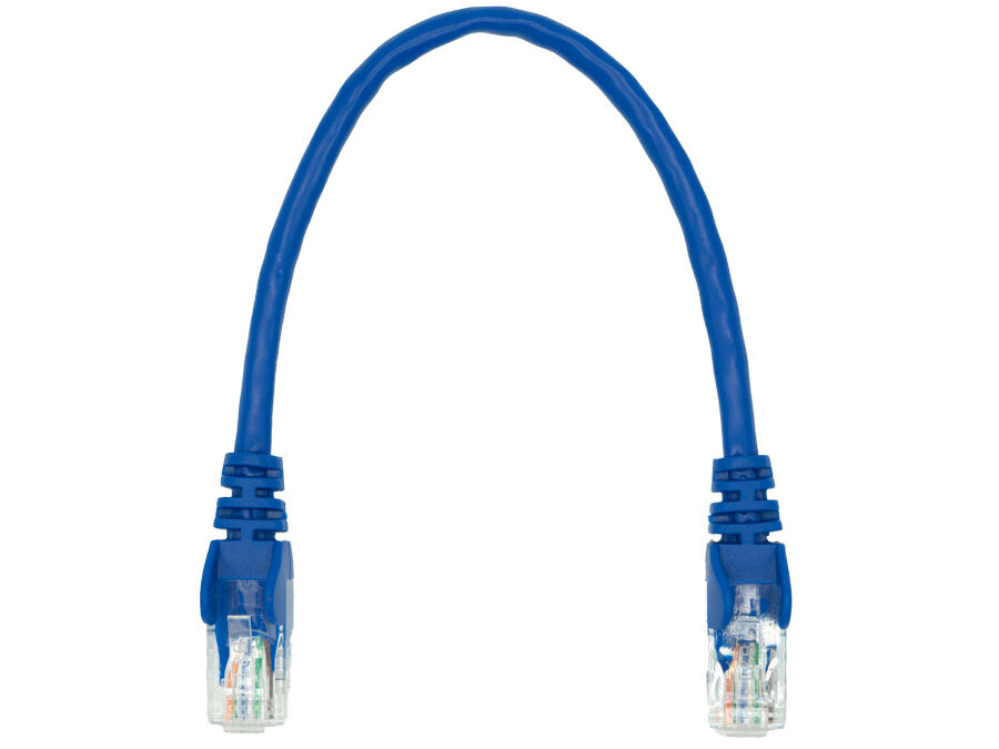 22cm UTP Cat5e Flylead Blue - (10 Per Pack) | FLY-0.2B