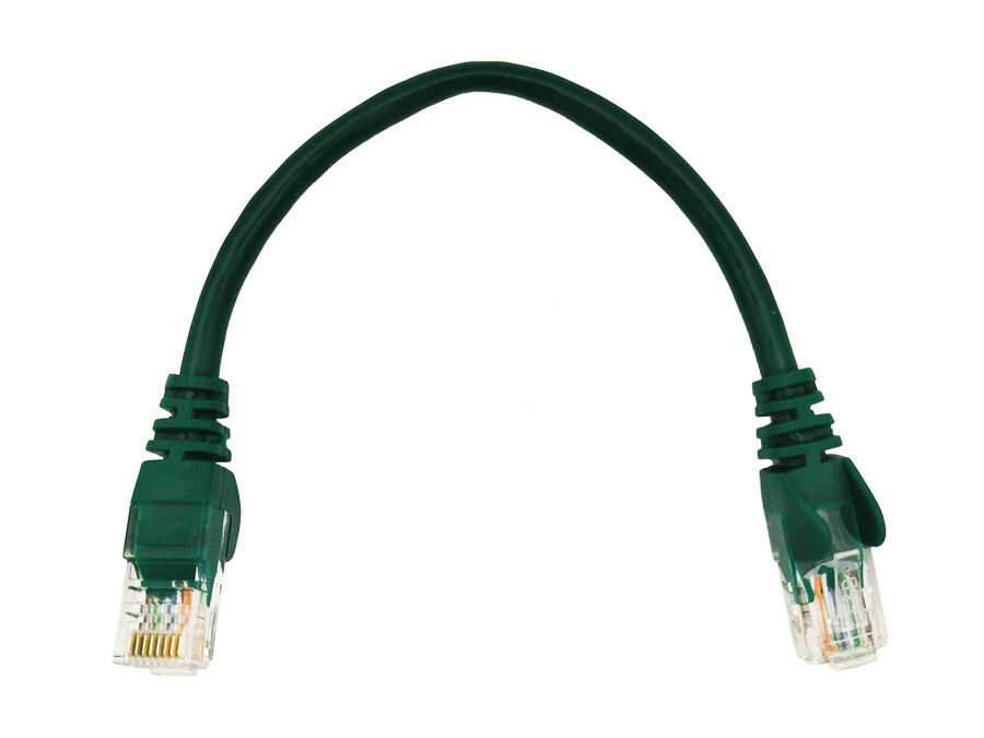 22cm UTP Cat5e Flylead Green - (10 Per Pack) | FLY-0.2G