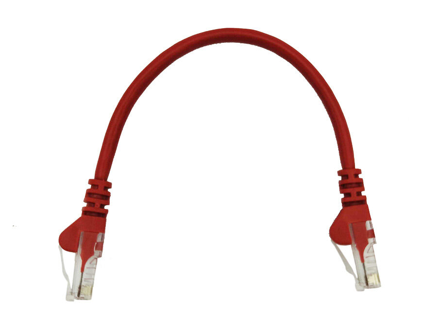 22cm UTP Cat5e Flylead Red - (10 Per Pack) | FLY-0.2R