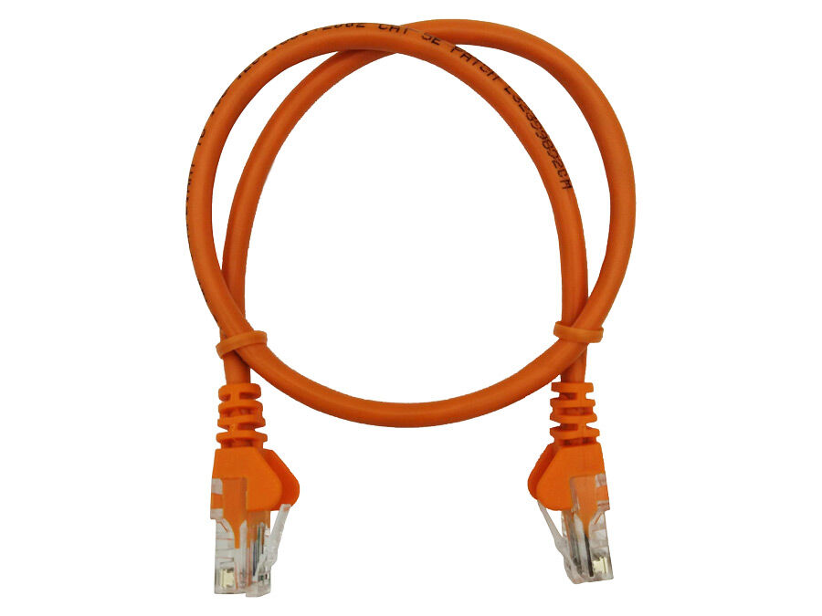 50cm UTP Cat5e Flylead Orange - (10 Per Pack) | FLY-0.5O