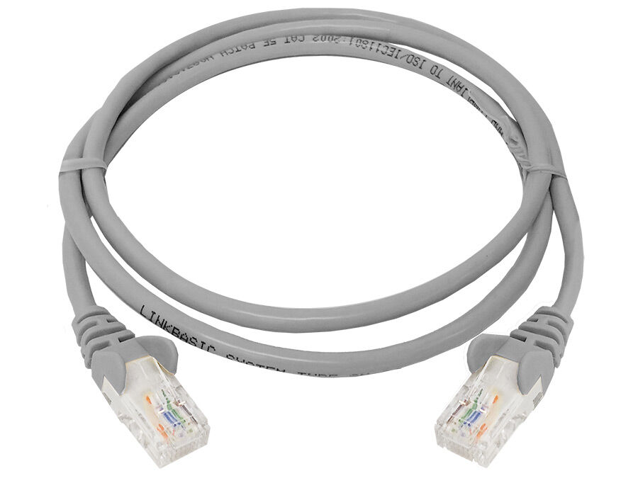 CAT5e 1 Meter UTP Patchleads / Flyleads | Grey - (10 Per Pack) | FLY-1