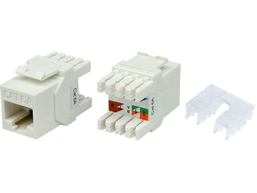 Linkbasic Cat6a UTP Keystone Jack (50 Per Pack) | LB-KEY6A