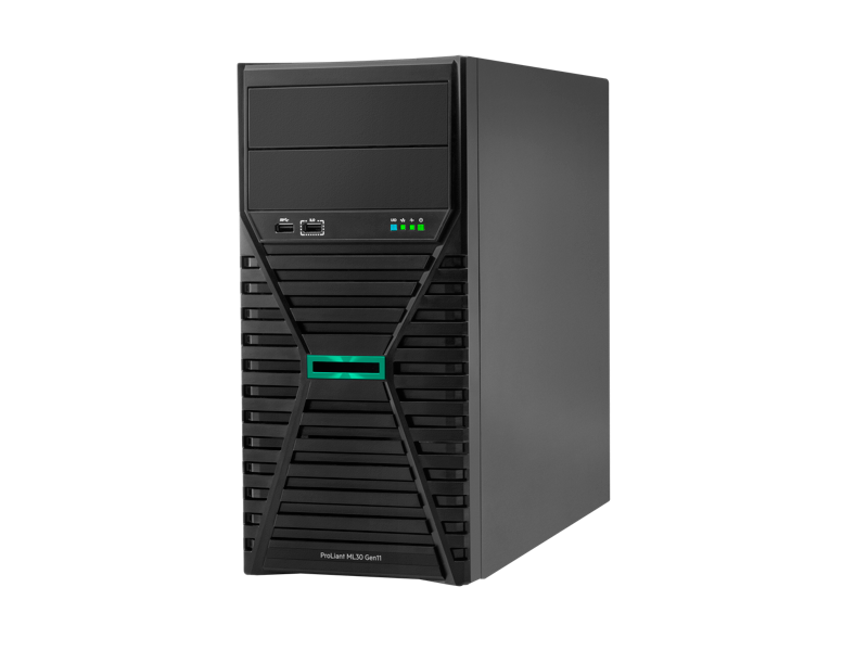 HPE ProLiant ML30 Gen11 Intel Xeon E-2414 Quad-Core (2.60GHz 12MB) 32GB (1 x 32GB) DDR5 4800B-E UDIMM 2 x 1TB 4 x Non-Hot Plug 3.5in Large Form Factor Intel VROC RAID No Optical 350W 3 Year Next Business Day Warranty (Smart Choice Purchase Program)