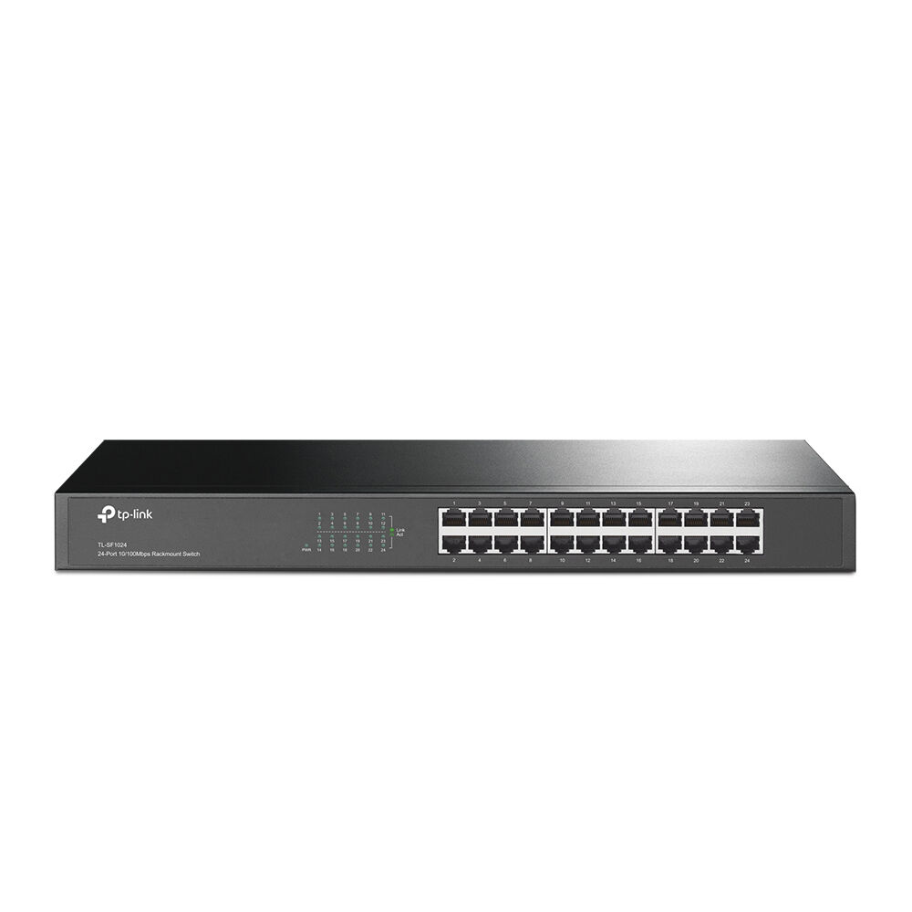 TP-Link 24-Port 10/100 Mbps Rackmount Network Switch - Plug & Play
