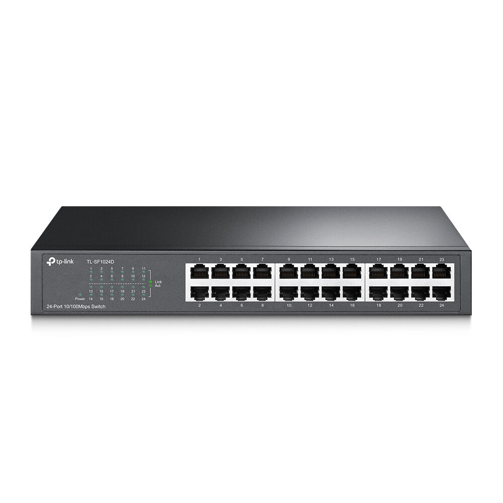 TP-Link 24-Port 10/100 Mbps Ethernet Switch Rack-Mountable Plug & Play