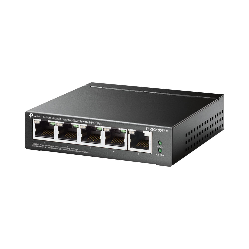 TP-Link 5-Port Gigabit Desktop Switch with  4-Port PoE+  | TL-SG1005LP