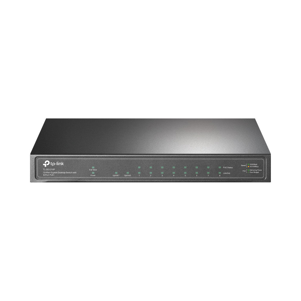 TP-Link 10-Port Gigabit Desktop Switch with 8-Port PoE+ | TL-SG1210P