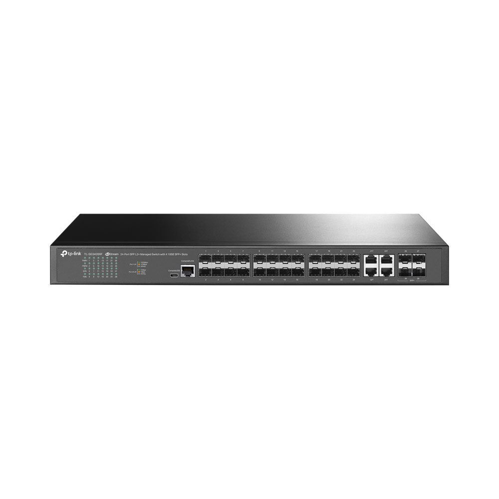 TP-Link Omada 24-Port SFP L2+ Managed Switch with 4 10GE SFP+ Slots | SG3428XF