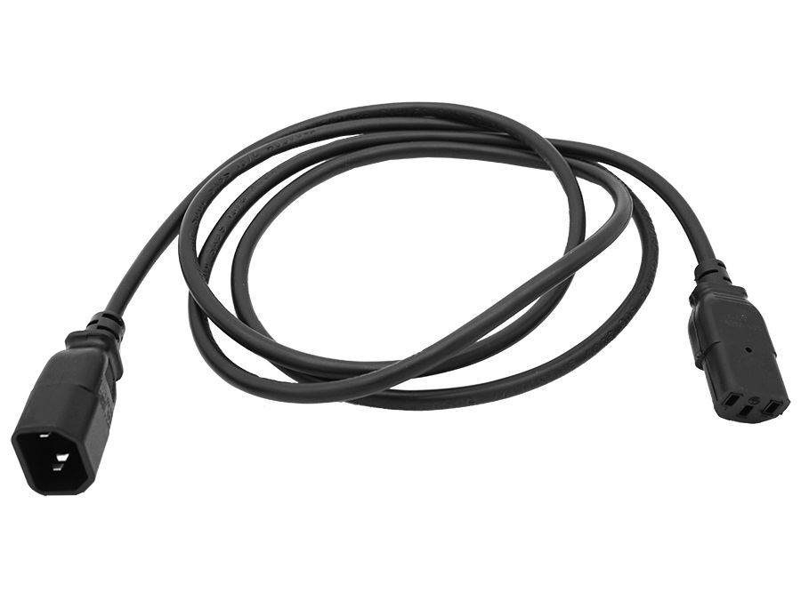 1.8 m IEC Male to Female Power Lead – Rack Equipment Extension Cable (Model POW-M-F)