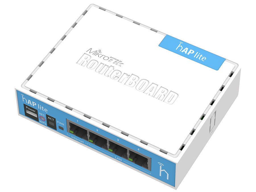 MikroTik hAP Lite 4 Port Ethernet 300Mbps WiFi 4 Router  | RB-HAPL