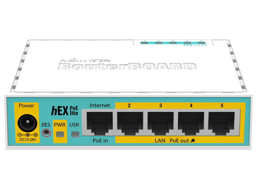 MikroTik hEX PoE Lite 5 Port Ethernet 4 PoE Router  | RB-HEXPOEL