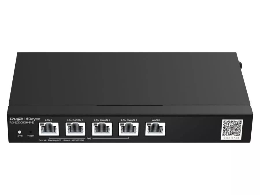 Reyee 5 Port Gigabit 4 WAN 4 PoE 60W Cloud Router  | RG-EG305GP