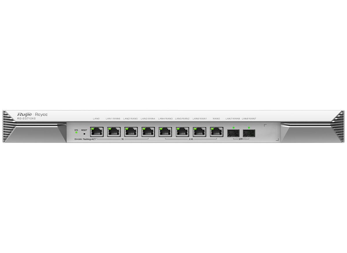 Reyee 8 Port Multi Gigabit 2SFP+ Multi-WAN 700 User Cloud Router | RG-EG710XS