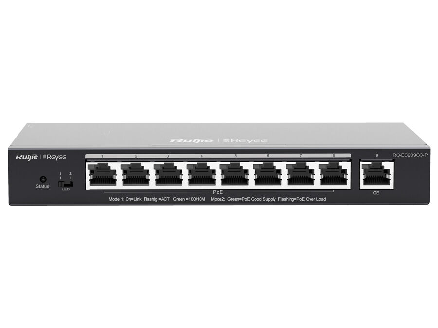 Reyee 9 Port Gigabit with 8 PoE 120W Layer 2 Smart Switch | RG-ES209GP