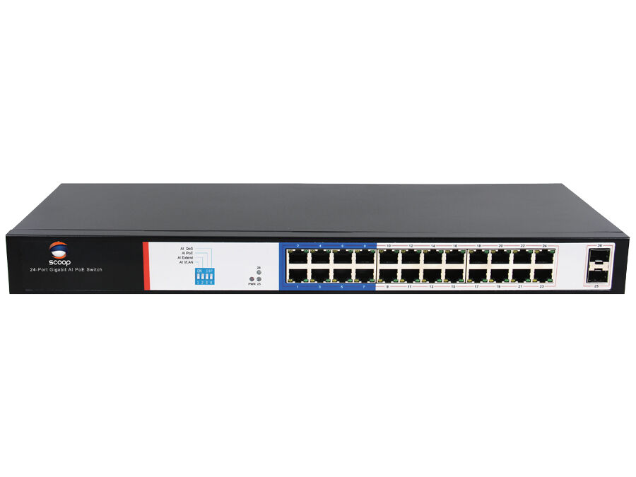 Scoop 24 Port Gigabit AI PoE 250W 2SFP Switch | SPS-24G2S