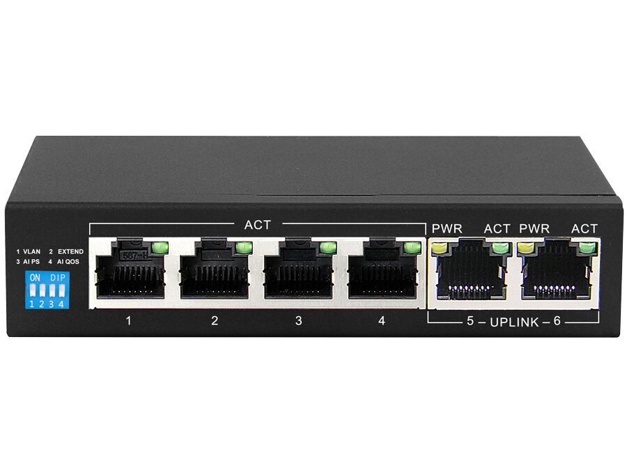 Scoop 6 Port Gigabit 4 AI PoE 60W Switch | SPS-4G2G