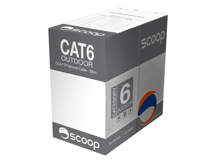 305m Box CAT6 Outdoor FTP CCA Network Cable | TC-6305C