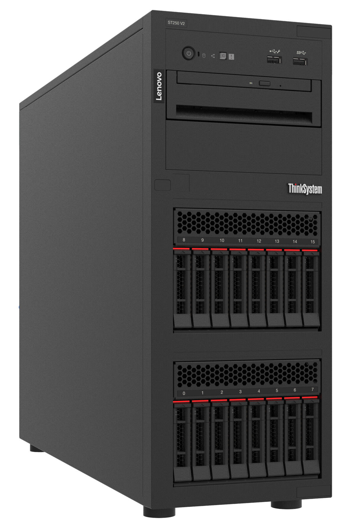 Lenovo Server ST250v2  - Intel Xeon E-2378 8C - 32GB RAM - 2.5" SSD  - 750W PSU | 7D8FA01YEA