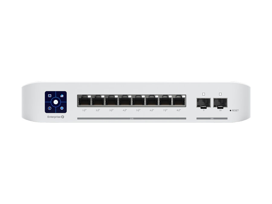 Ubiquiti 8 Port 2.5Gbps POE 120W 2SFP+ UniFi Enterprise Switch | USW-E8P