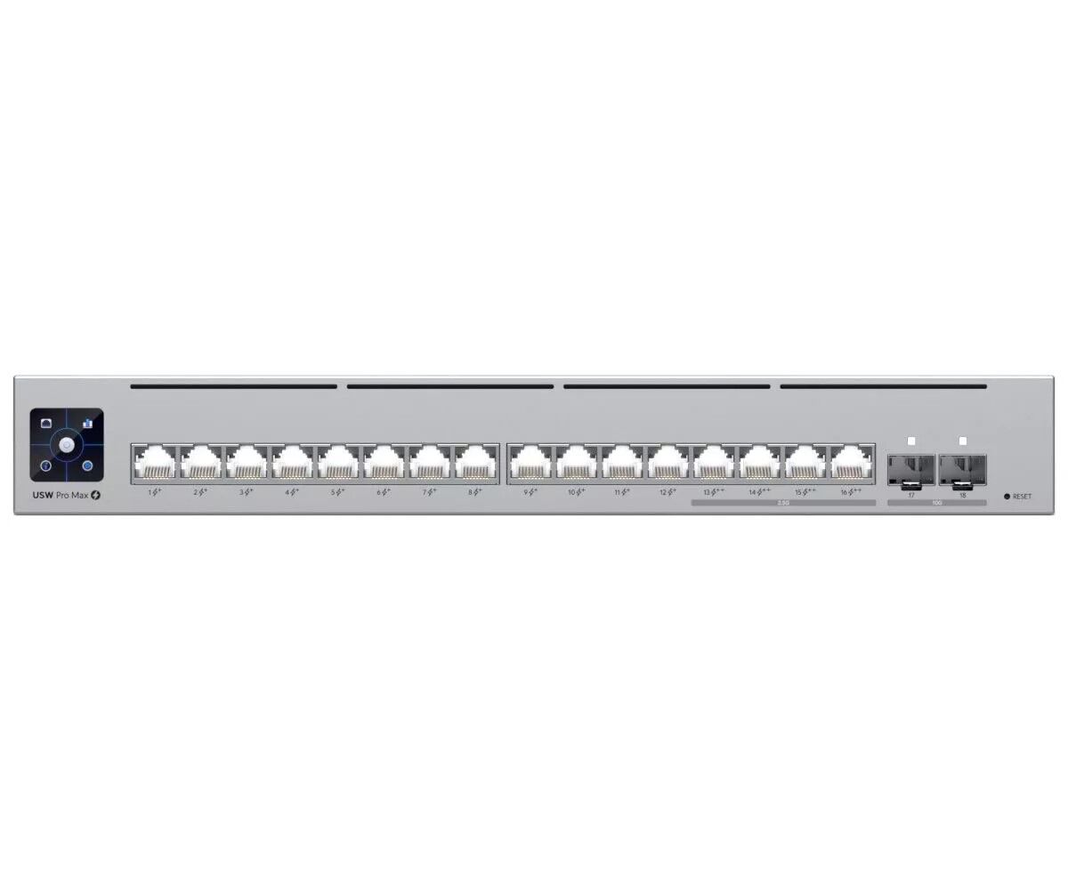 Ubiquiti UniFi Pro Max Switch 16 with 12 PoE 4x 2.5Gbps PoE++ 180W  | USW-PRO-MAX16P