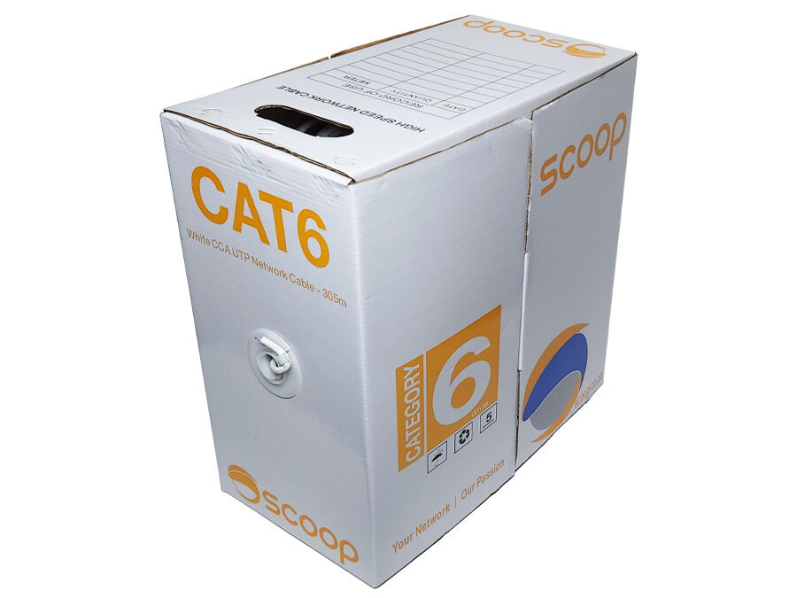 305m Box Cat6 CCA White UTP Network Cable | UTP-6305CW