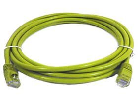 Cattex CAT5e - 0.5M - Yellow Flyleads - (10 Per Pack) | CAT5E-0.5M-YW