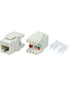 Linkbasic Cat5e UTP Keystone Jack - (50 Per Pack) T568A