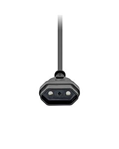 1m 3-pin Plug to 2-Pin Euro Socket