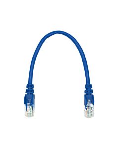22cm UTP Cat5e Flylead Blue - (10 Per Pack)