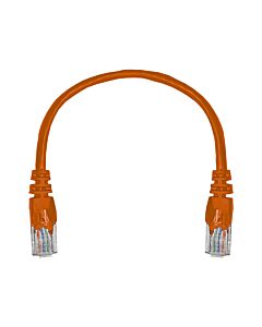 22cm UTP Cat5e Flylead Orange - (10 Per Pack)