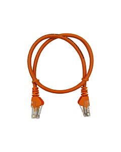 50cm UTP Cat5e Flylead Orange - (10 Per Pack)